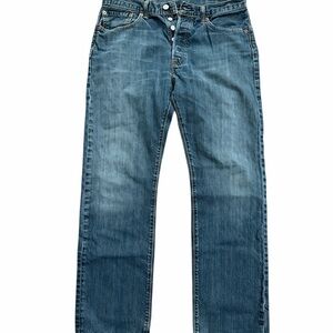 Men’s Levi's 501 Button Fly Classic Straight Blue Jeans Size 32x30